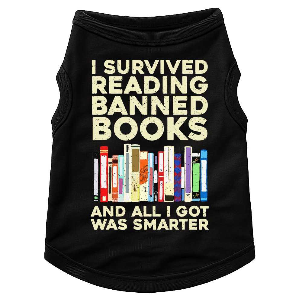 Funny Banned Books Art For  Cool Read Banned Books  Doggie Tank