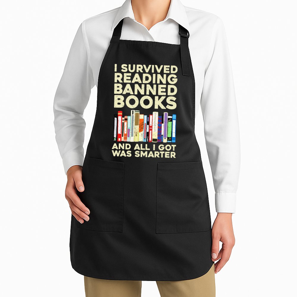 Funny Banned Books Art For  Cool Read Banned Books  Apron