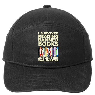 Funny Banned Books Art For  Cool Read Banned Books  7-Panel Snapback Hat