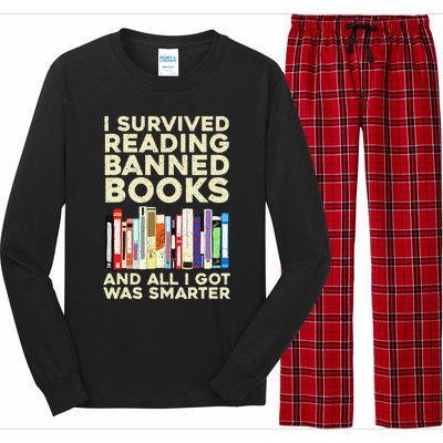 Funny Banned Books Art For  Cool Read Banned Books  Long Sleeve Pajama Set