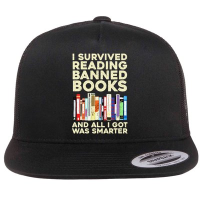 Funny Banned Books Art For  Cool Read Banned Books  Flatbill Hat