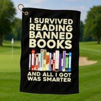 Funny Banned Books Art For  Cool Read Banned Books  Golf Towel