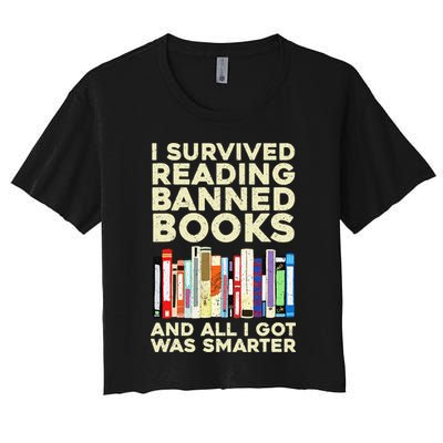 Funny Banned Books Art For  Cool Read Banned Books  Crop Top