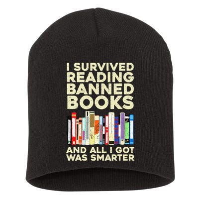 Funny Banned Books Art For  Cool Read Banned Books  Short Acrylic Beanie