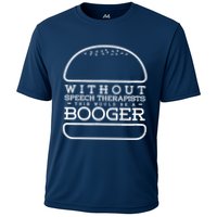 Funny Booger Burger Speech Therapy For Speech Therapist Cooling Performance Crew T-Shirt