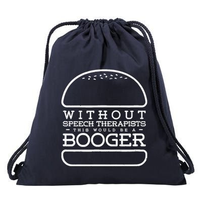 Funny Booger Burger Speech Therapy For Speech Therapist Drawstring Bag