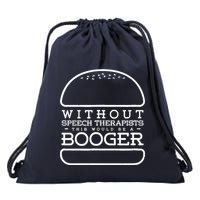 Funny Booger Burger Speech Therapy For Speech Therapist Drawstring Bag