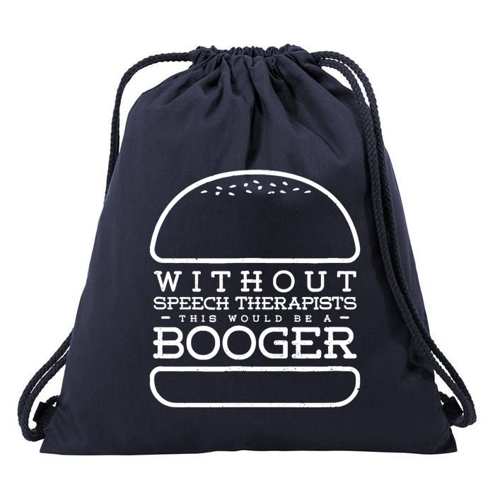 Funny Booger Burger Speech Therapy For Speech Therapist Drawstring Bag