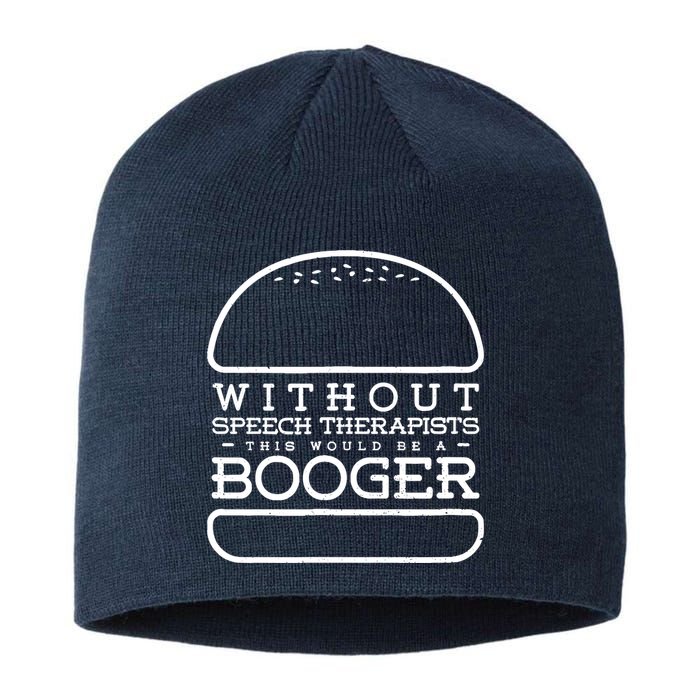 Funny Booger Burger Speech Therapy For Speech Therapist Sustainable Beanie