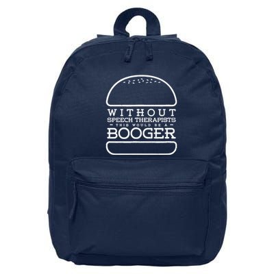 Funny Booger Burger Speech Therapy For Speech Therapist 16 in Basic Backpack