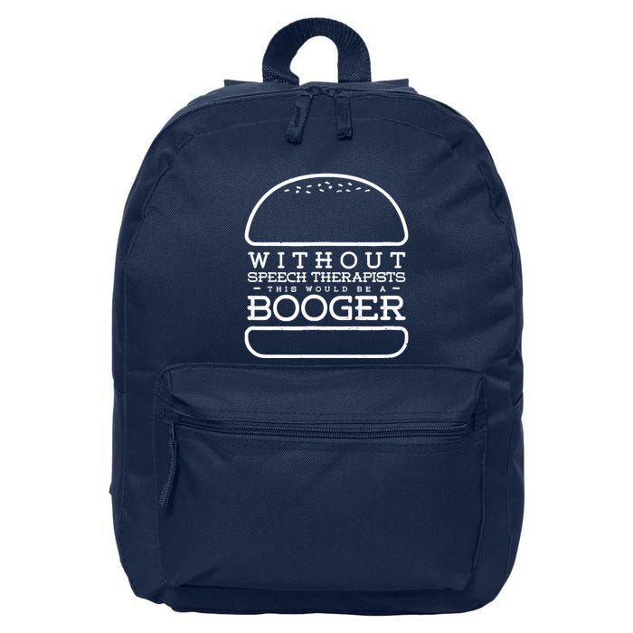 Funny Booger Burger Speech Therapy For Speech Therapist 16 in Basic Backpack
