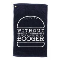 Funny Booger Burger Speech Therapy For Speech Therapist Golf Towel