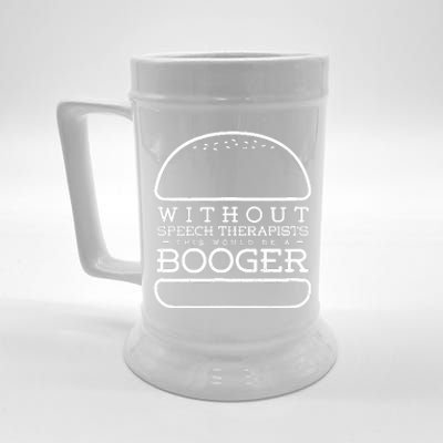 Funny Booger Burger Speech Therapy For Speech Therapist Beer Stein