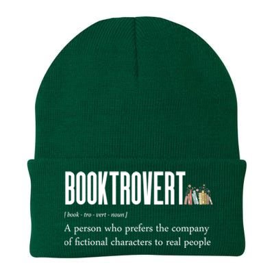 Funny Booktrovert Book Lover Bookish Reading Library Gift Knit Cap Winter Beanie