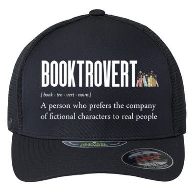 Funny Booktrovert Book Lover Bookish Reading Library Gift Flexfit Unipanel Trucker Cap