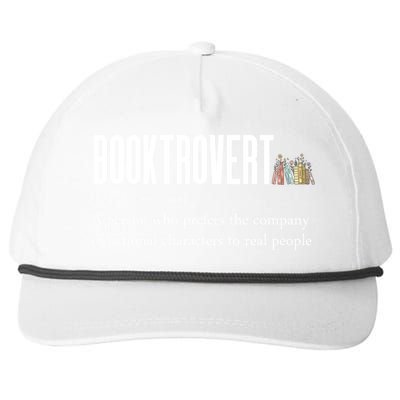 Funny Booktrovert Book Lover Bookish Reading Library Gift Snapback Five-Panel Rope Hat