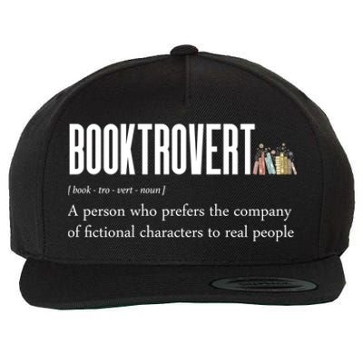 Funny Booktrovert Book Lover Bookish Reading Library Gift Wool Snapback Cap