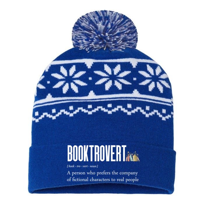 Funny Booktrovert Book Lover Bookish Reading Library Gift USA-Made Snowflake Beanie