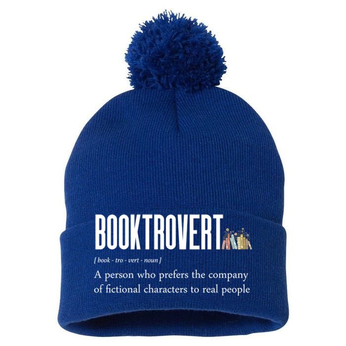 Funny Booktrovert Book Lover Bookish Reading Library Gift Pom Pom 12in Knit Beanie