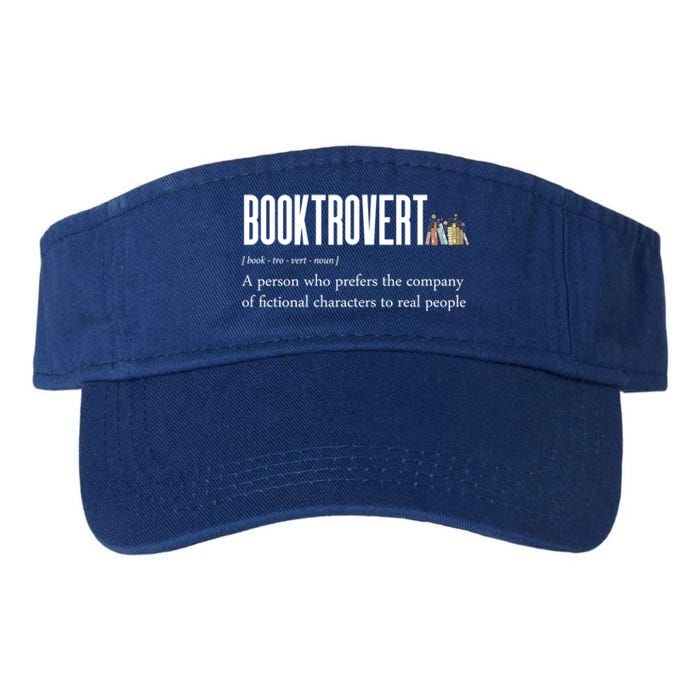 Funny Booktrovert Book Lover Bookish Reading Library Gift Valucap Bio-Washed Visor