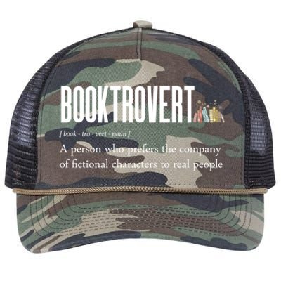 Funny Booktrovert Book Lover Bookish Reading Library Gift Retro Rope Trucker Hat Cap