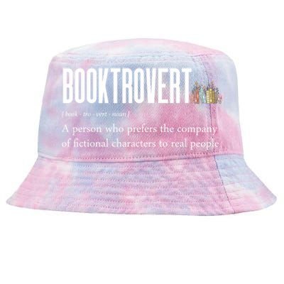 Funny Booktrovert Book Lover Bookish Reading Library Gift Tie-Dyed Bucket Hat