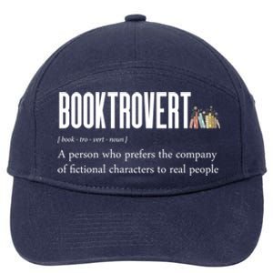 Funny Booktrovert Book Lover Bookish Reading Library Gift 7-Panel Snapback Hat