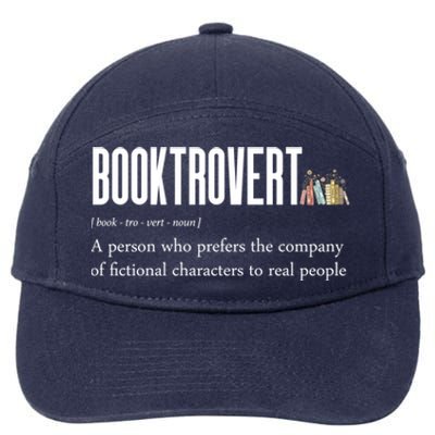 Funny Booktrovert Book Lover Bookish Reading Library Gift 7-Panel Snapback Hat