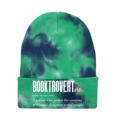 Funny Booktrovert Book Lover Bookish Reading Library Gift Tie Dye 12in Knit Beanie