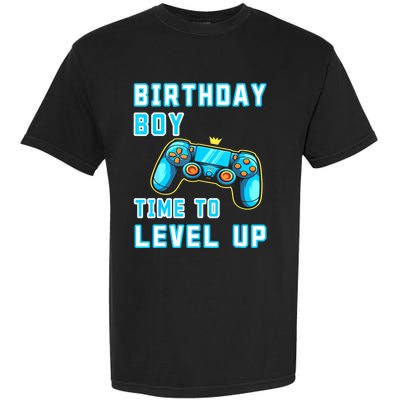 Funny Birthday Boy Time To Level Up Funny Video Game Garment-Dyed Heavyweight T-Shirt