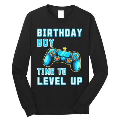 Funny Birthday Boy Time To Level Up Funny Video Game Long Sleeve Shirt