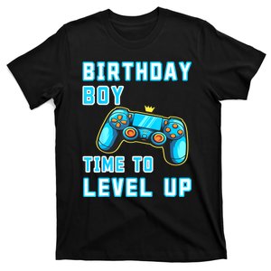 Funny Birthday Boy Time To Level Up Funny Video Game T-Shirt