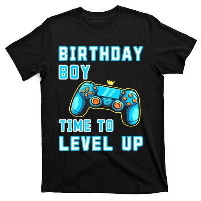 Funny Birthday Boy Time To Level Up Funny Video Game T-Shirt