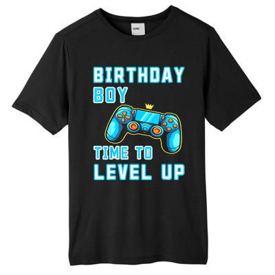 Funny Birthday Boy Time To Level Up Funny Video Game Tall Fusion ChromaSoft Performance T-Shirt