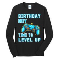 Funny Birthday Boy Time To Level Up Funny Video Game Tall Long Sleeve T-Shirt