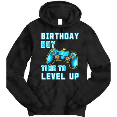 Funny Birthday Boy Time To Level Up Funny Video Game Tie Dye Hoodie