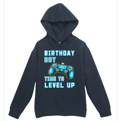 Funny Birthday Boy Time To Level Up Funny Video Game Urban Pullover Hoodie