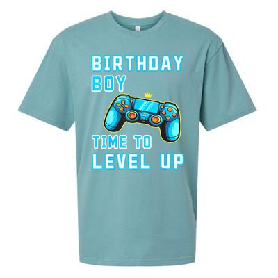 Funny Birthday Boy Time To Level Up Funny Video Game Sueded Cloud Jersey T-Shirt