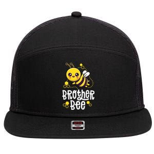 Family Bees Brother Bro First Bee Day Outfit Birthday 7 Panel Mesh Trucker Snapback Hat