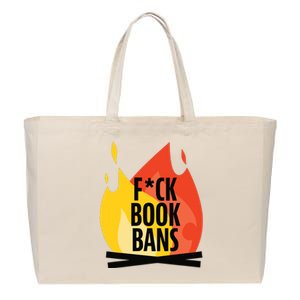 Fuck Book Bans Cotton Canvas Jumbo Tote