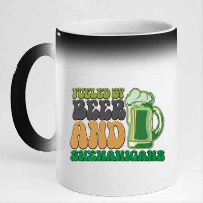 Fueled By Beer And Shenanigans 11oz Black Color Changing Mug