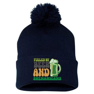 Fueled By Beer And Shenanigans Pom Pom 12in Knit Beanie