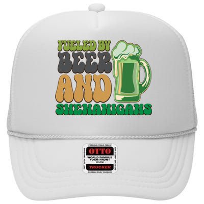 Fueled By Beer And Shenanigans High Crown Mesh Back Trucker Hat