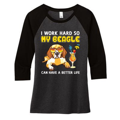 Funny Beagle Beagle Gifts Women's Tri-Blend 3/4-Sleeve Raglan Shirt