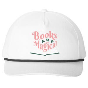 Funny Book Books Are Magical Library Reading Lovers Gift Snapback Five-Panel Rope Hat