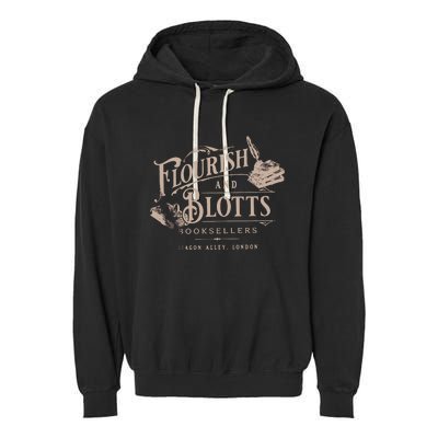 Flourish Blotts Bookish HP Fan Potter Garment-Dyed Fleece Hoodie