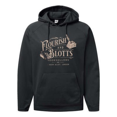 Flourish Blotts Bookish HP Fan Potter Performance Fleece Hoodie