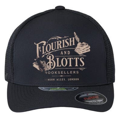 Flourish Blotts Bookish HP Fan Potter Flexfit Unipanel Trucker Cap