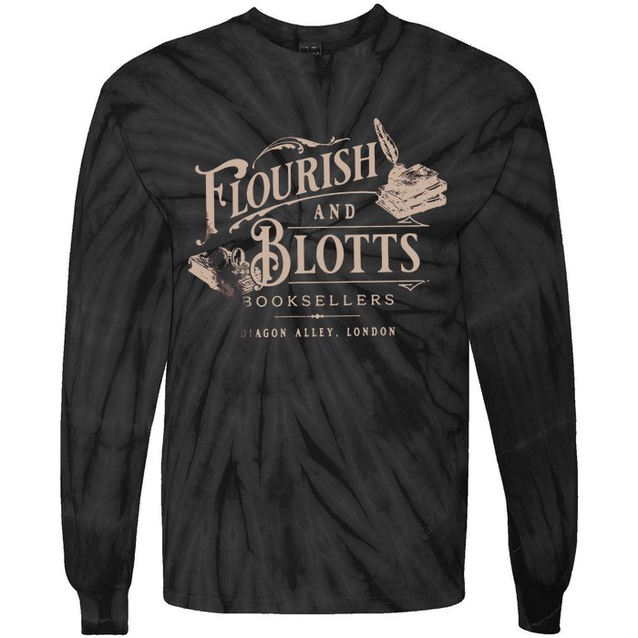 Flourish Blotts Bookish HP Fan Potter Tie-Dye Long Sleeve Shirt