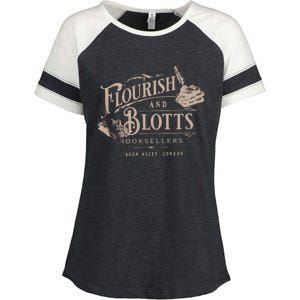 Flourish Blotts Bookish HP Fan Potter Enza Ladies Jersey Colorblock Tee